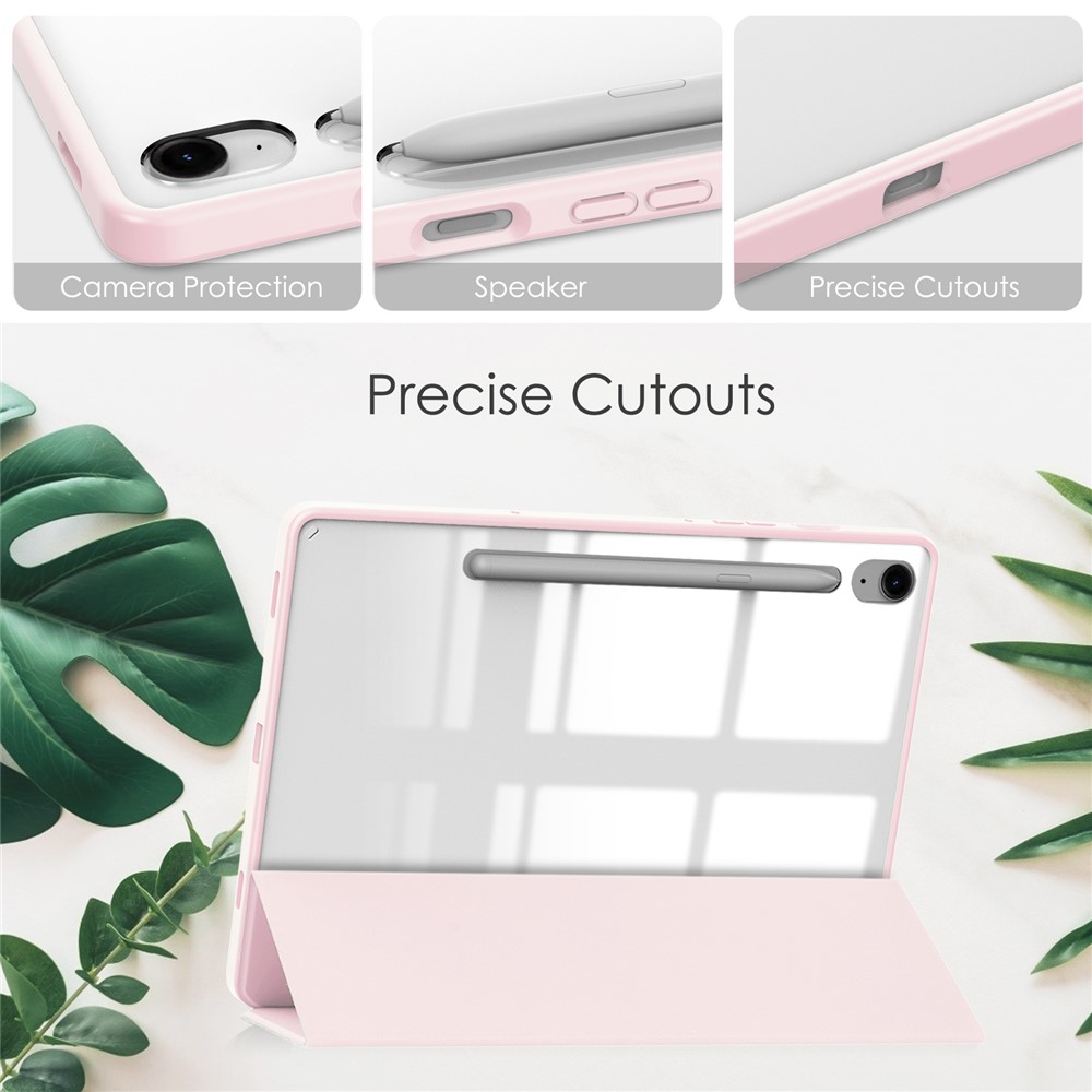  Samsung Galaxy Tab S10 Lite Fodral Tri-Fold Hybrid Rosa