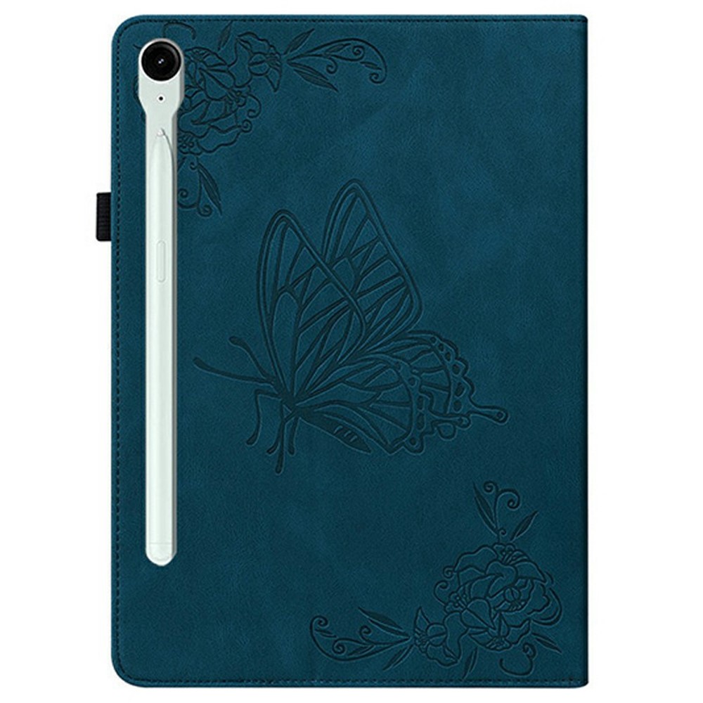  Samsung Galaxy Tab S11 Fodral Butterfly Flower Blå