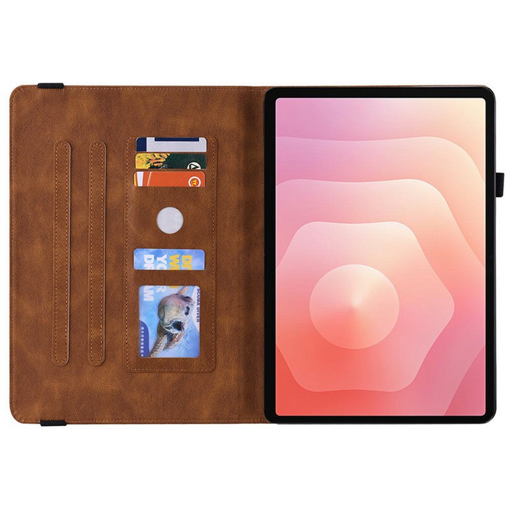  Samsung Galaxy Tab S11 Fodral Butterfly Flower Brun