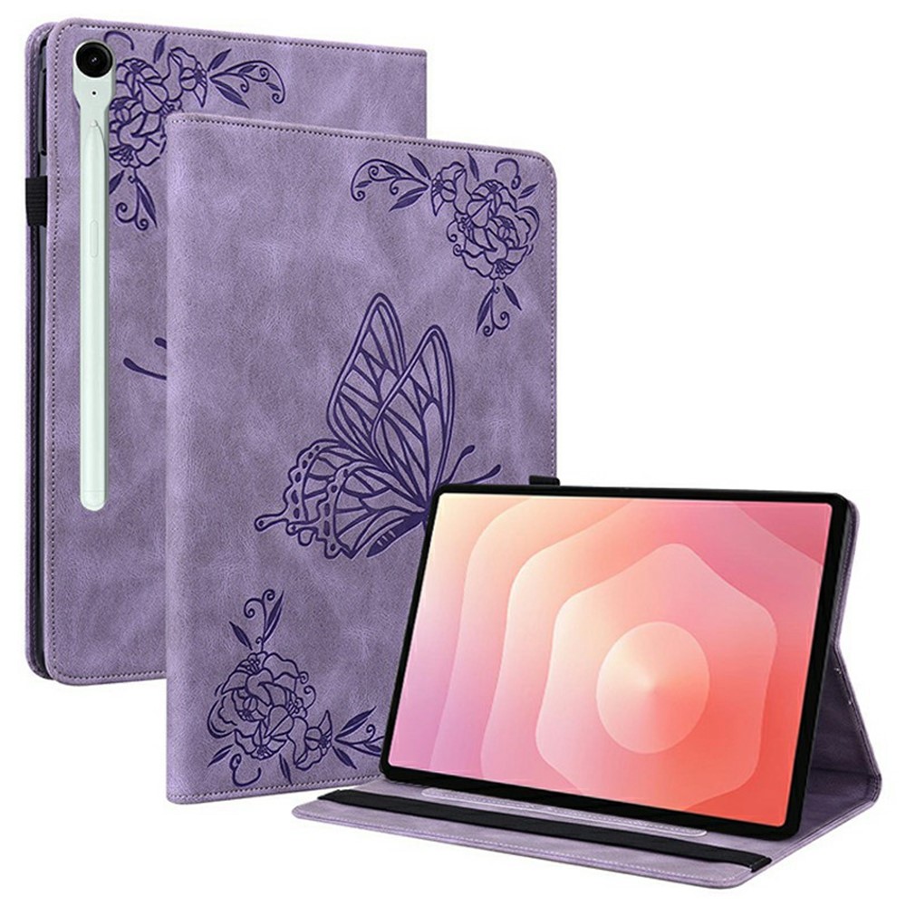  Samsung Galaxy Tab S11 Fodral Butterfly Flower Lila