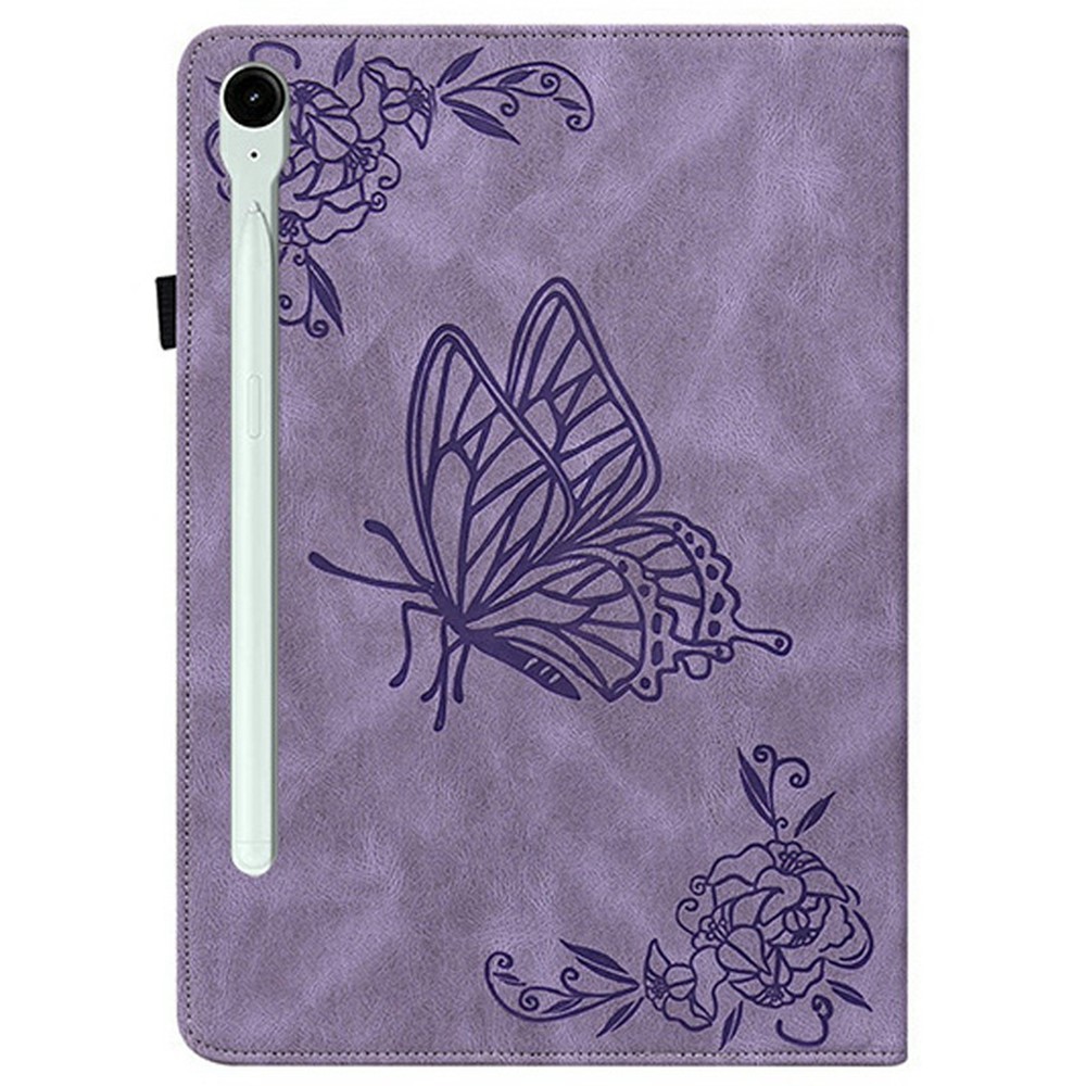  Samsung Galaxy Tab S11 Fodral Butterfly Flower Lila
