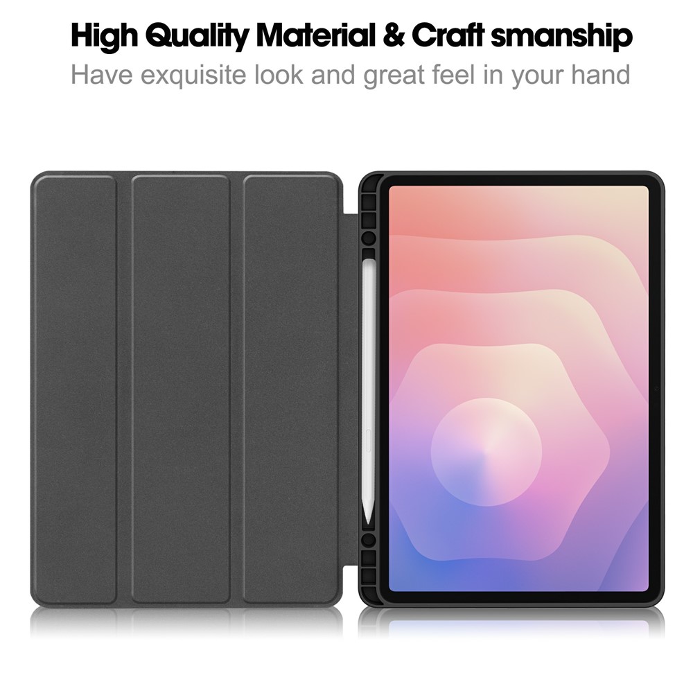  Samsung Galaxy Tab S11 Fodral Tri-Fold Läder Blå