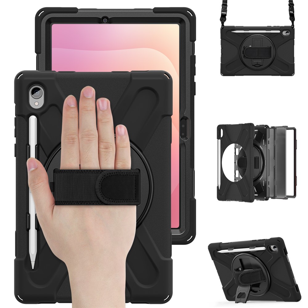  Samsung Galaxy Tab S11 Skal Shockproof Hybrid Kickstand Svart