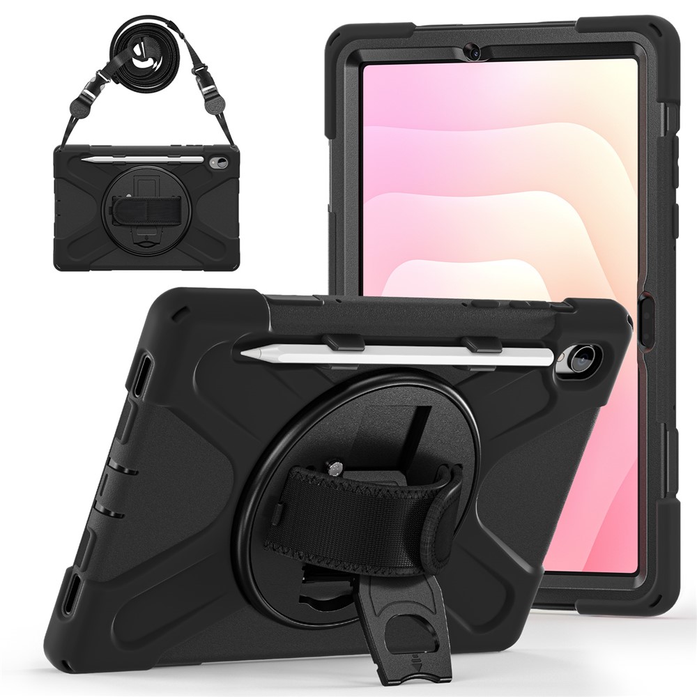  Samsung Galaxy Tab S11 Skal Shockproof Hybrid Kickstand Svart