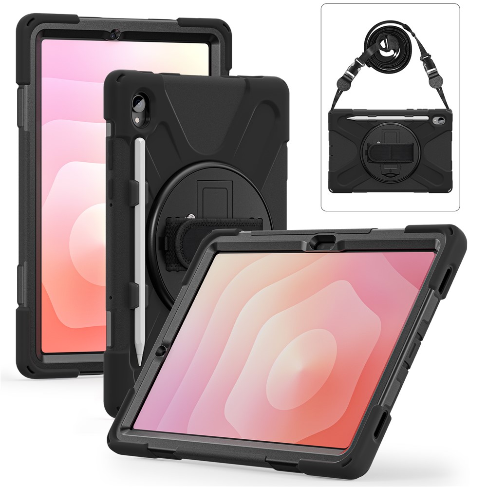  Samsung Galaxy Tab S11 Skal Shockproof Hybrid Kickstand Svart
