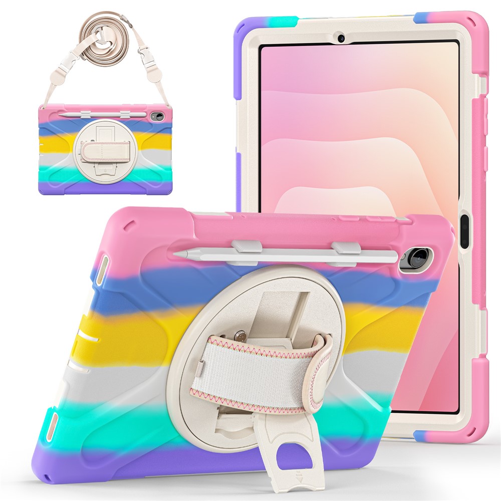  Samsung Galaxy Tab S11 Skal Shockproof Hybrid Kickstand Rainbow