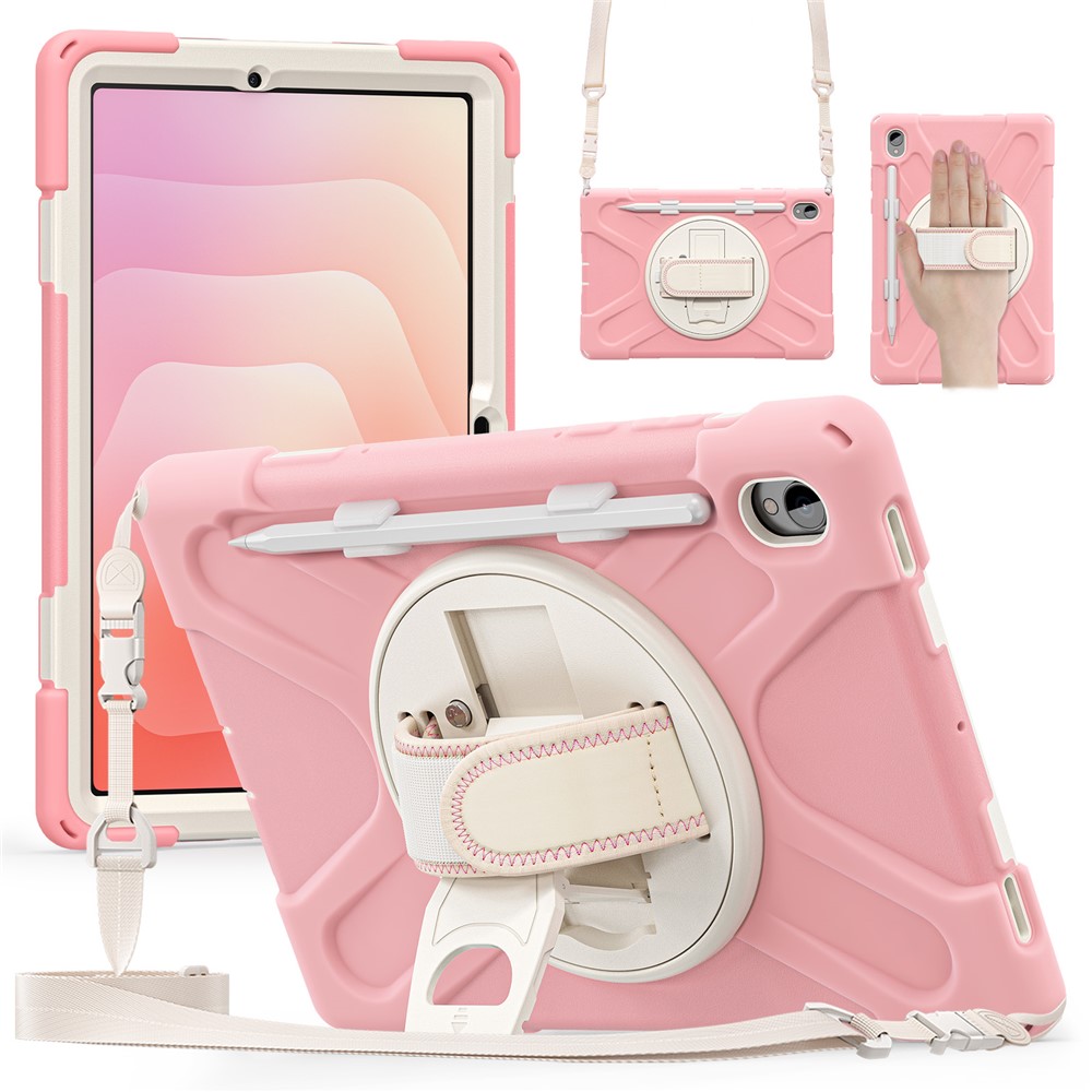  Samsung Galaxy Tab S11 Skal Shockproof Hybrid Kickstand Rosa