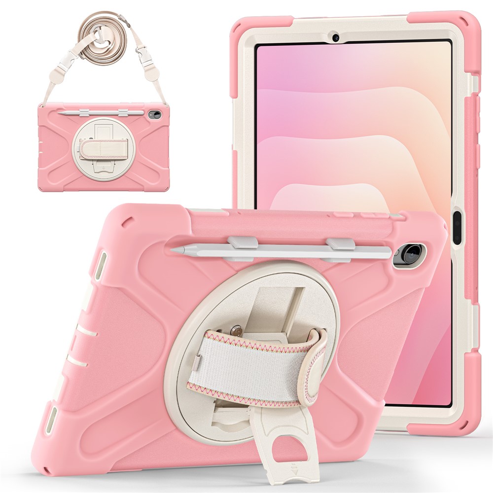  Samsung Galaxy Tab S11 Skal Shockproof Hybrid Kickstand Rosa