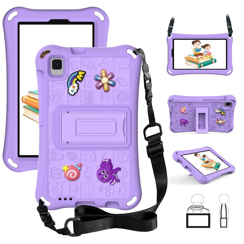  Galaxy Tab A11 / A9 / A7 Lite / A 8.0 Skal EVA Kickstand Lila