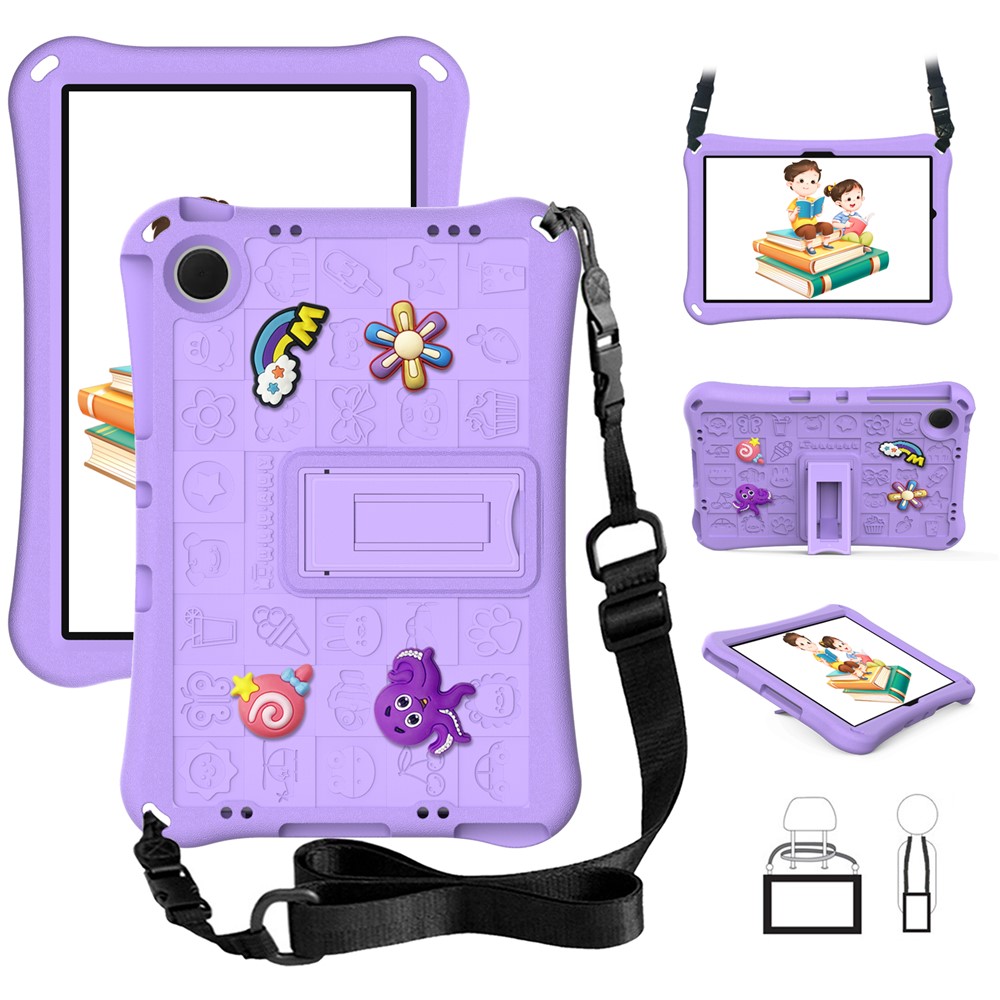  Samsung Galaxy Tab A11 Plus / A9 Plus Skal EVA Kickstand Lila