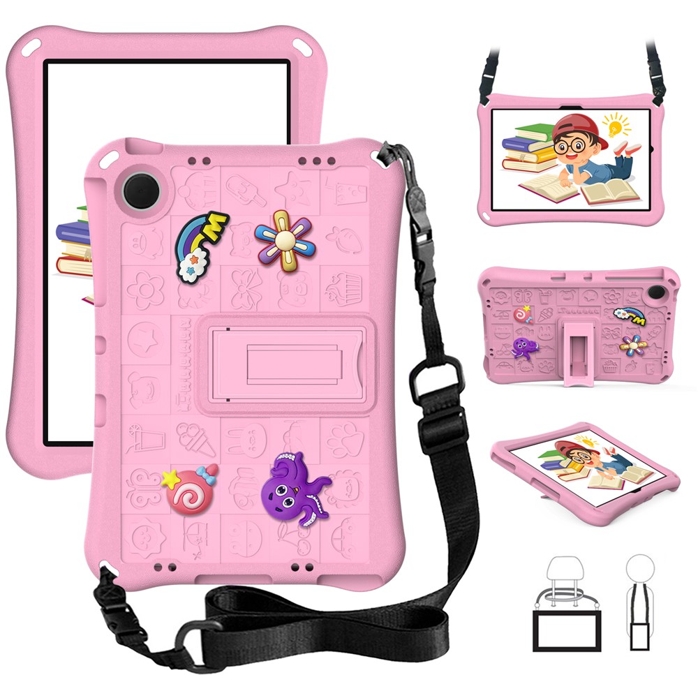  Samsung Galaxy Tab A11 Plus / A9 Plus Skal EVA Kickstand Rosa