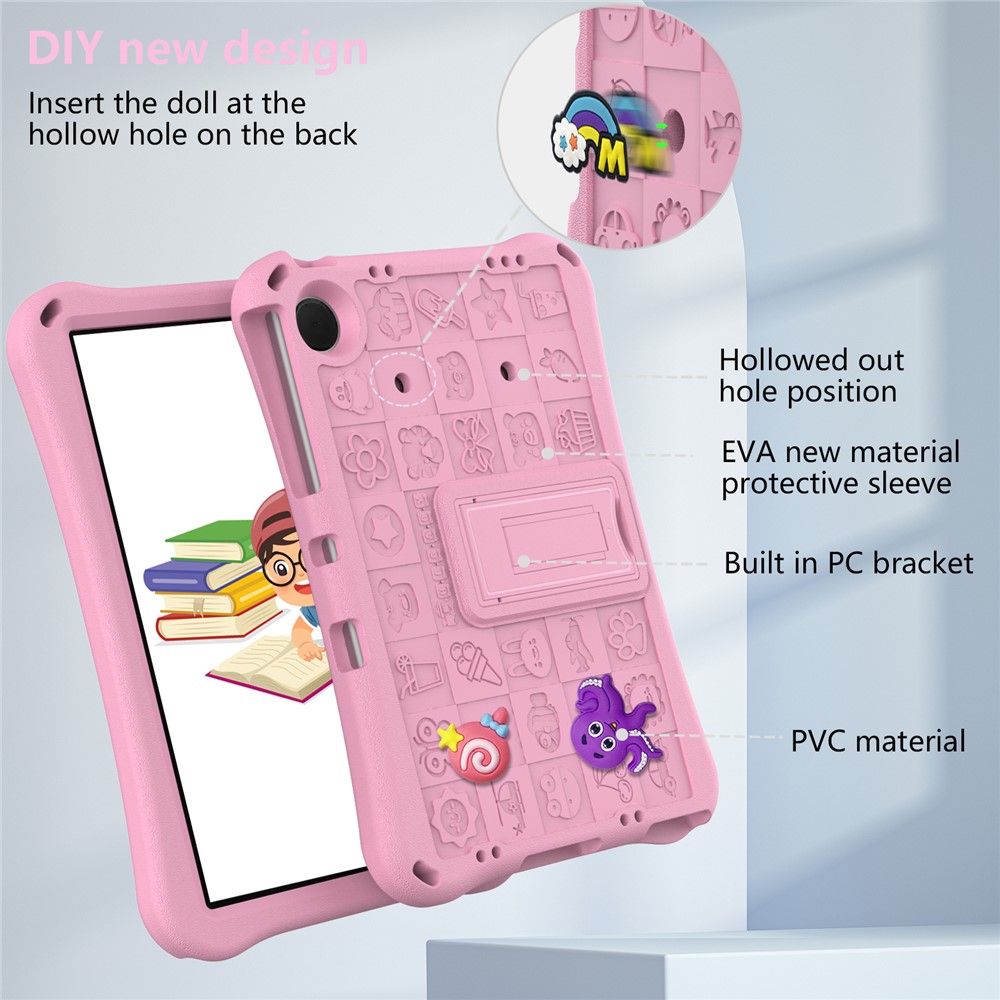  Samsung Galaxy Tab A11 Plus / A9 Plus Skal EVA Kickstand Rosa