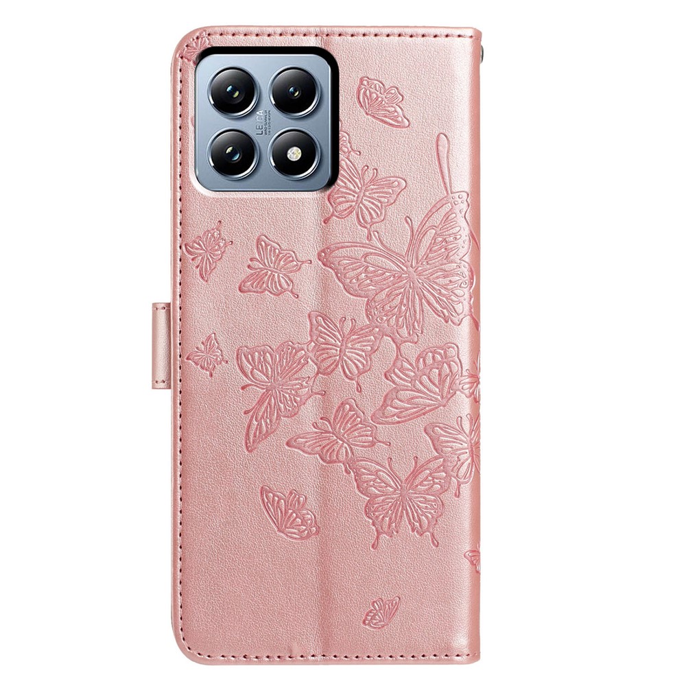  Xiaomi 15T Fodral Med Fjäril Tryck Roséguld