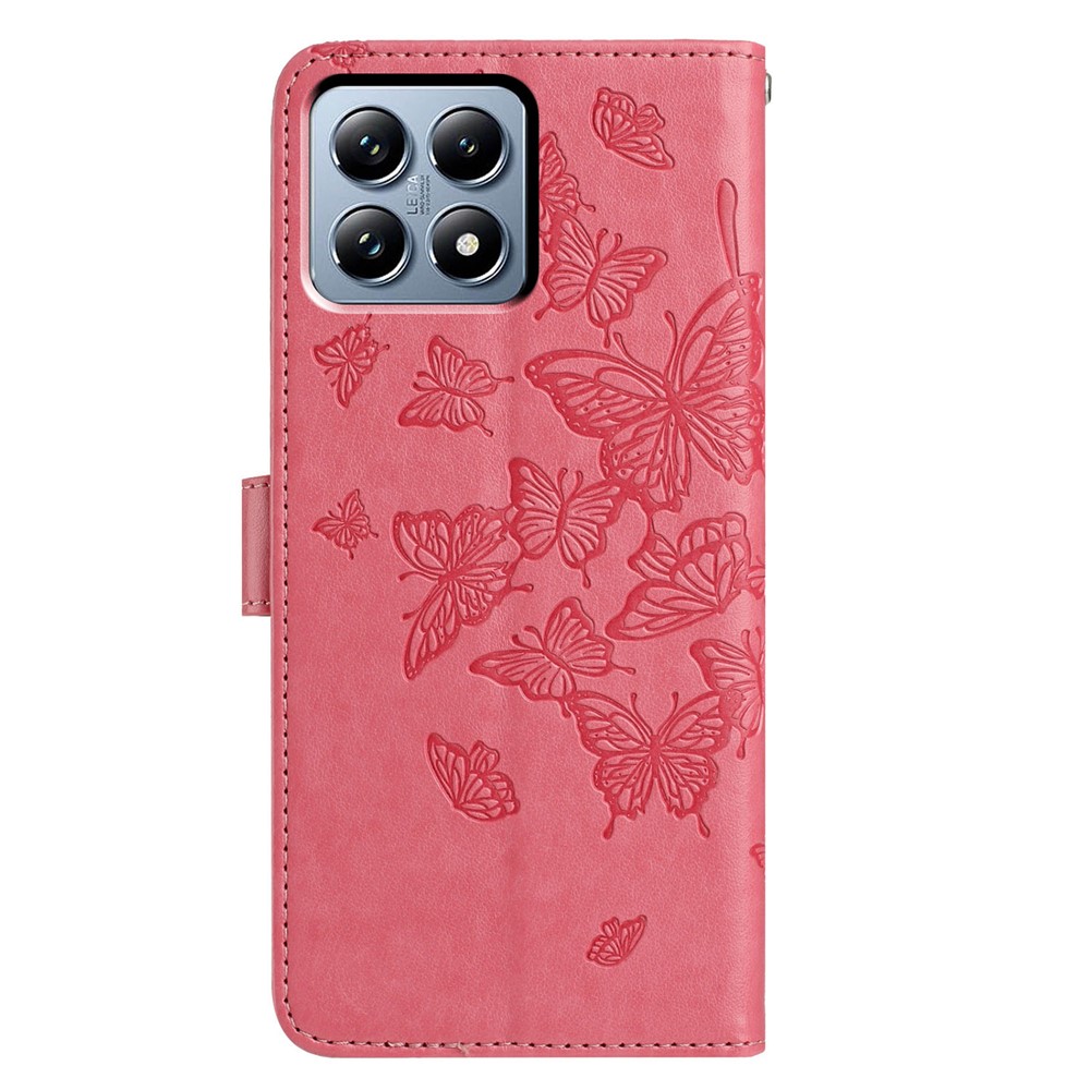  Xiaomi 15T Fodral Med Fjäril Tryck Rosa