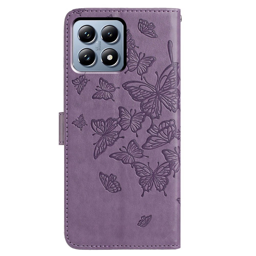  Xiaomi 15T Fodral Med Fjäril Tryck Lila