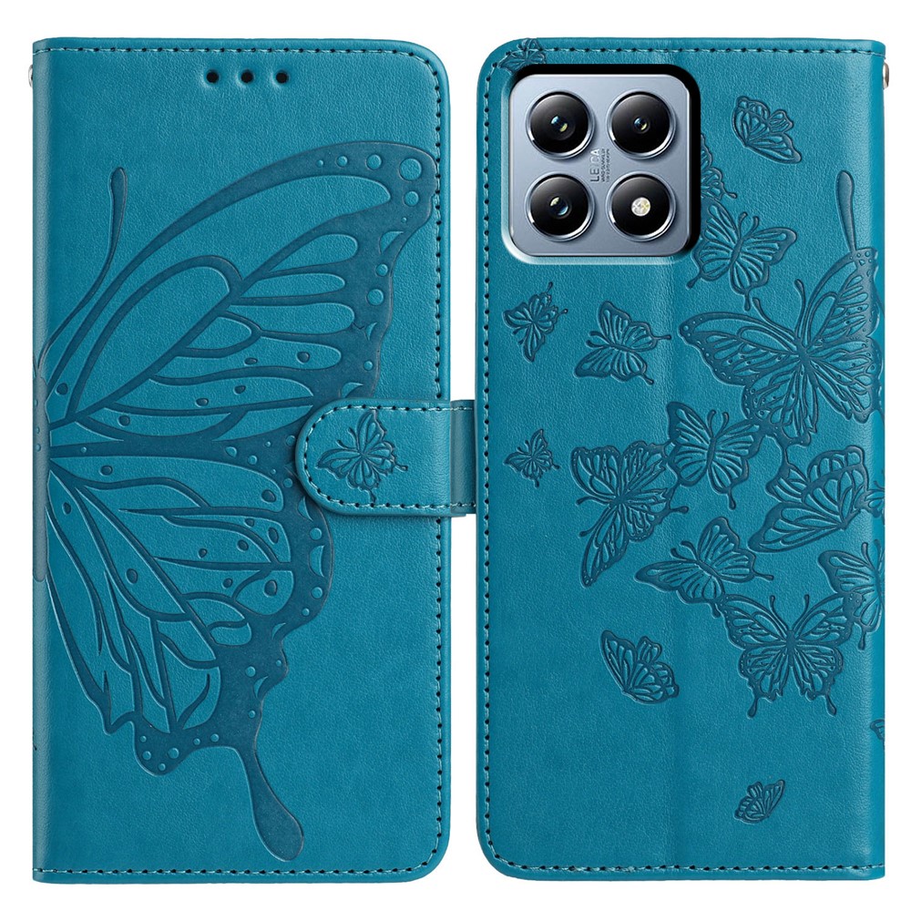  Xiaomi 15T Pro Fodral Med Fjäril Tryck Blå