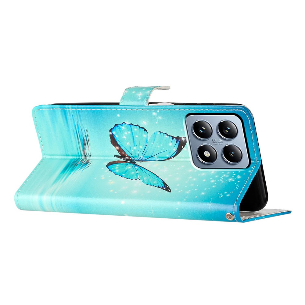  Xiaomi 15T Fodral Med Tryck Fjäril Blå