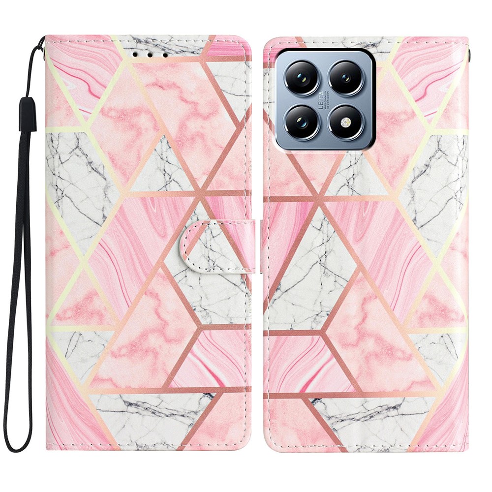  Xiaomi 15T Pro Fodral Med Marmor Tryck Rosa