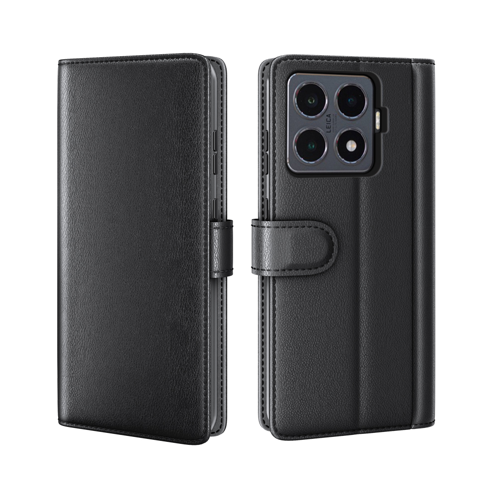  Xiaomi 15T Pro Fodral Premium Äkta Läder Svart