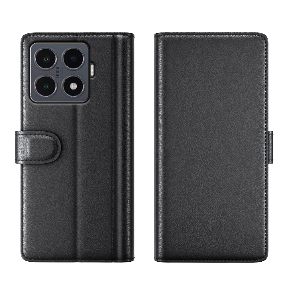  Xiaomi 15T Pro Fodral Premium Äkta Läder Svart