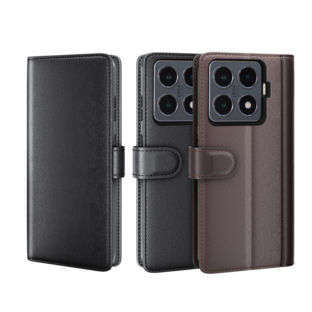  Xiaomi 15T Pro Fodral Premium Äkta Läder Brun