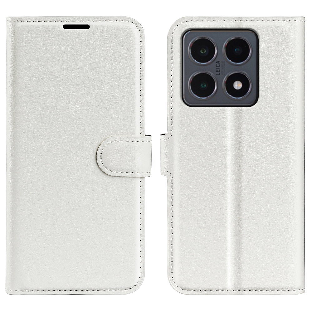  Xiaomi 15T Fodral Litchi Läder Vit