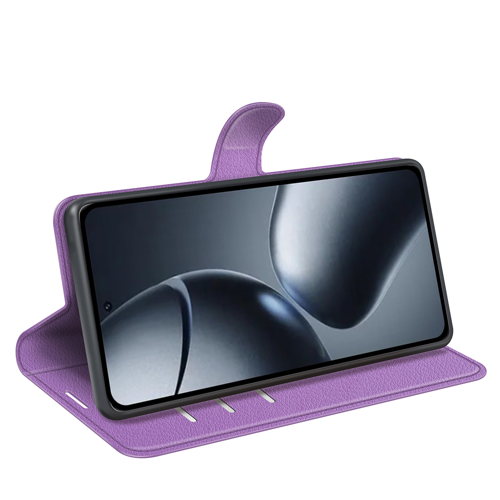  Xiaomi 15T Fodral Litchi Läder Lila