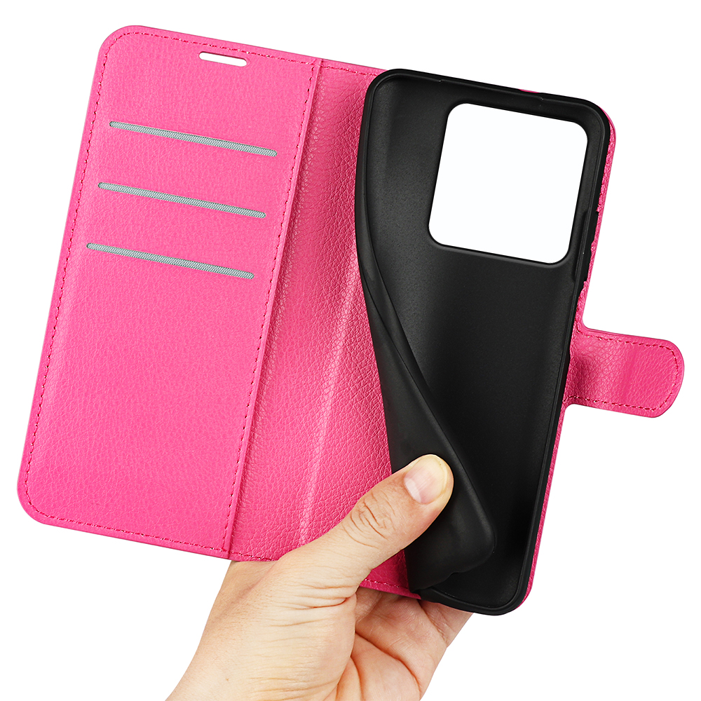 Xiaomi 15T Fodral Litchi Läder Rosa