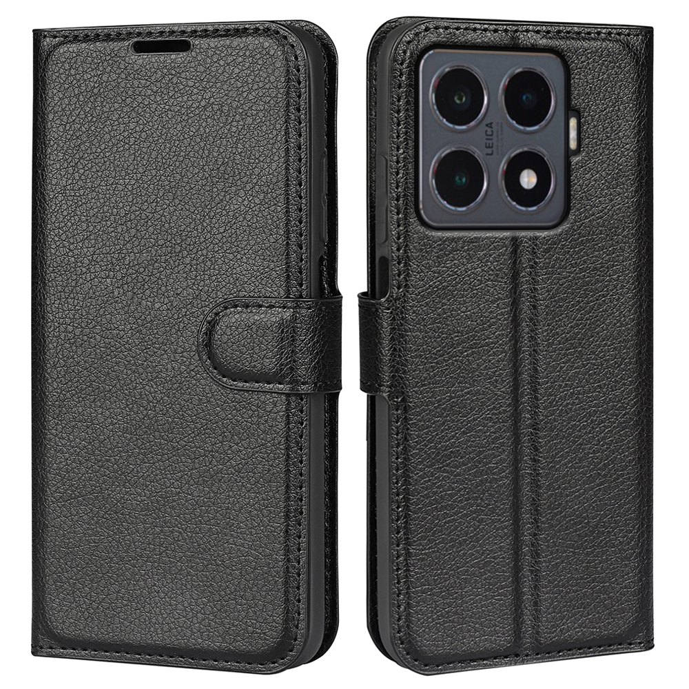  Xiaomi 15T Pro Fodral Litchi Läder Svart