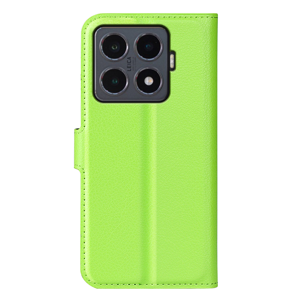  Xiaomi 15T Pro Fodral Litchi Läder Grön