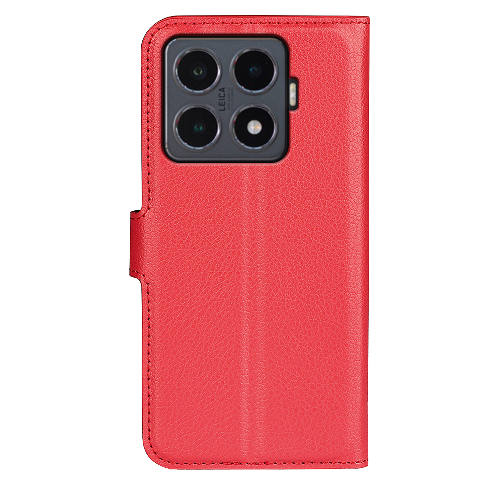  Xiaomi 15T Pro Fodral Litchi Läder Röd