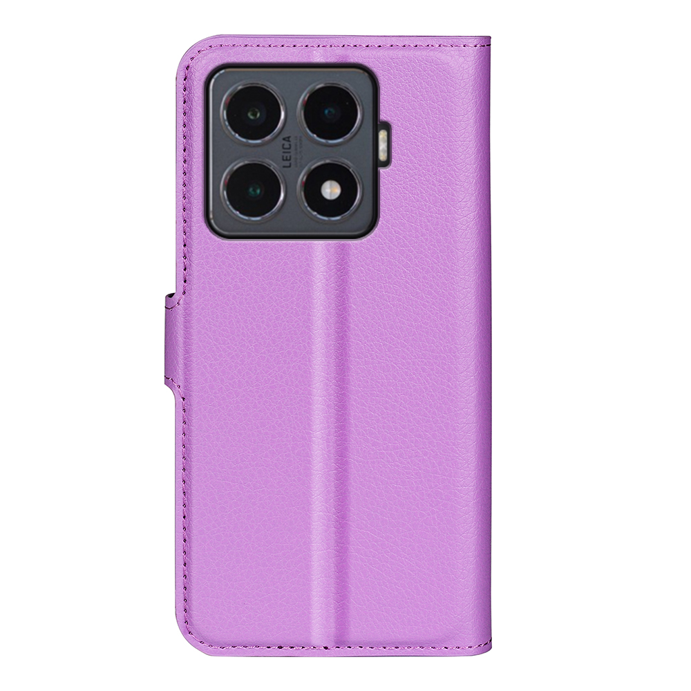  Xiaomi 15T Pro Fodral Litchi Läder Lila