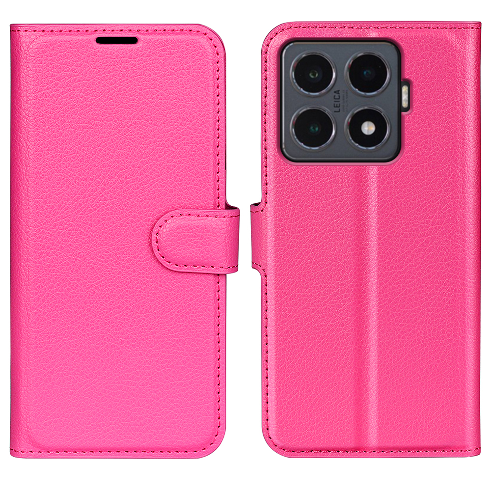  Xiaomi 15T Pro Fodral Litchi Läder Rosa