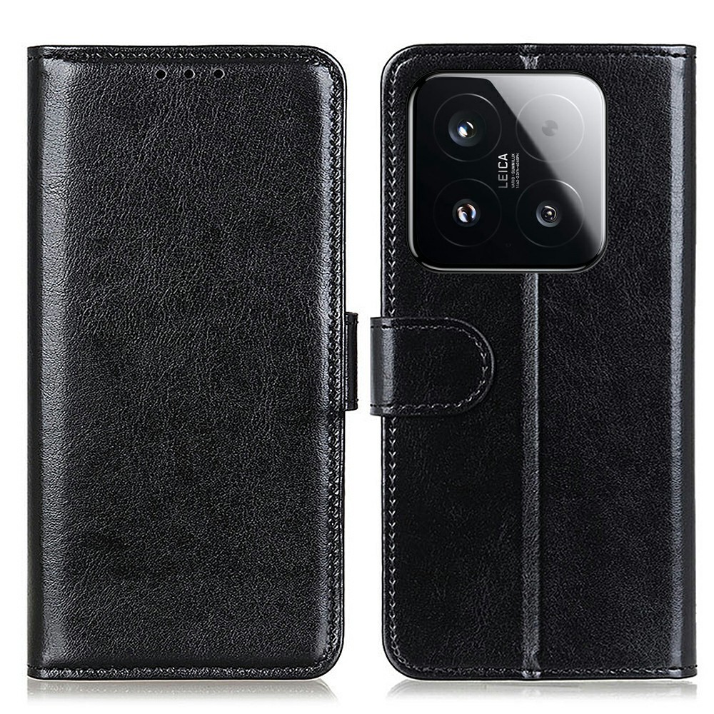  Xiaomi 15T Fodral Crazy Horse Läder Svart