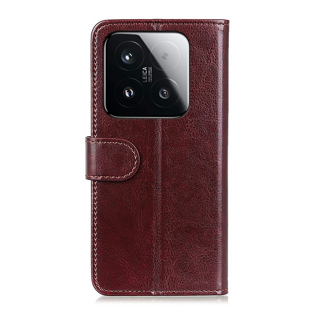  Xiaomi 15T Fodral Crazy Horse Läder Brun