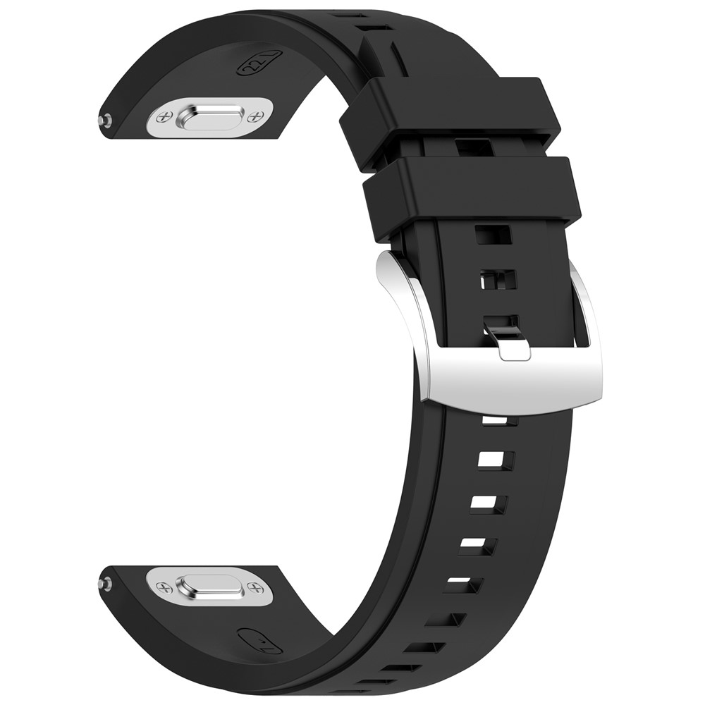  Klockarmband 22 mm Quick Release Silikon Svart