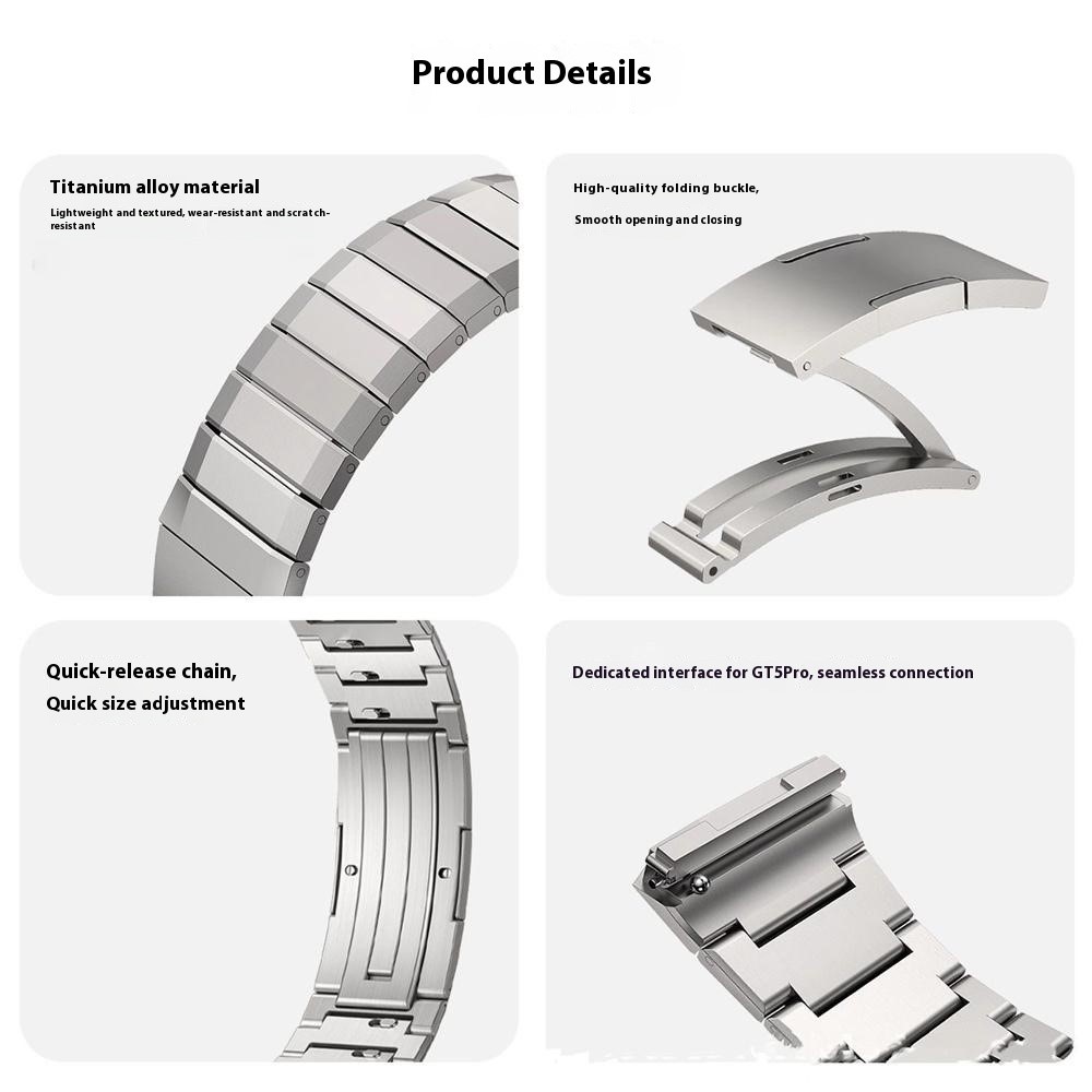  Huawei Watch GT 6 46 mm Armband Rostfritt Stål Svart