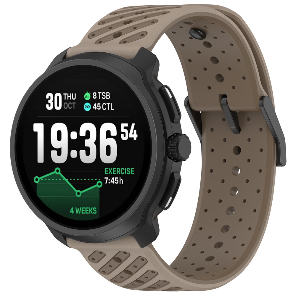  Klockarmband 22 mm Quick Release Silikon Brun