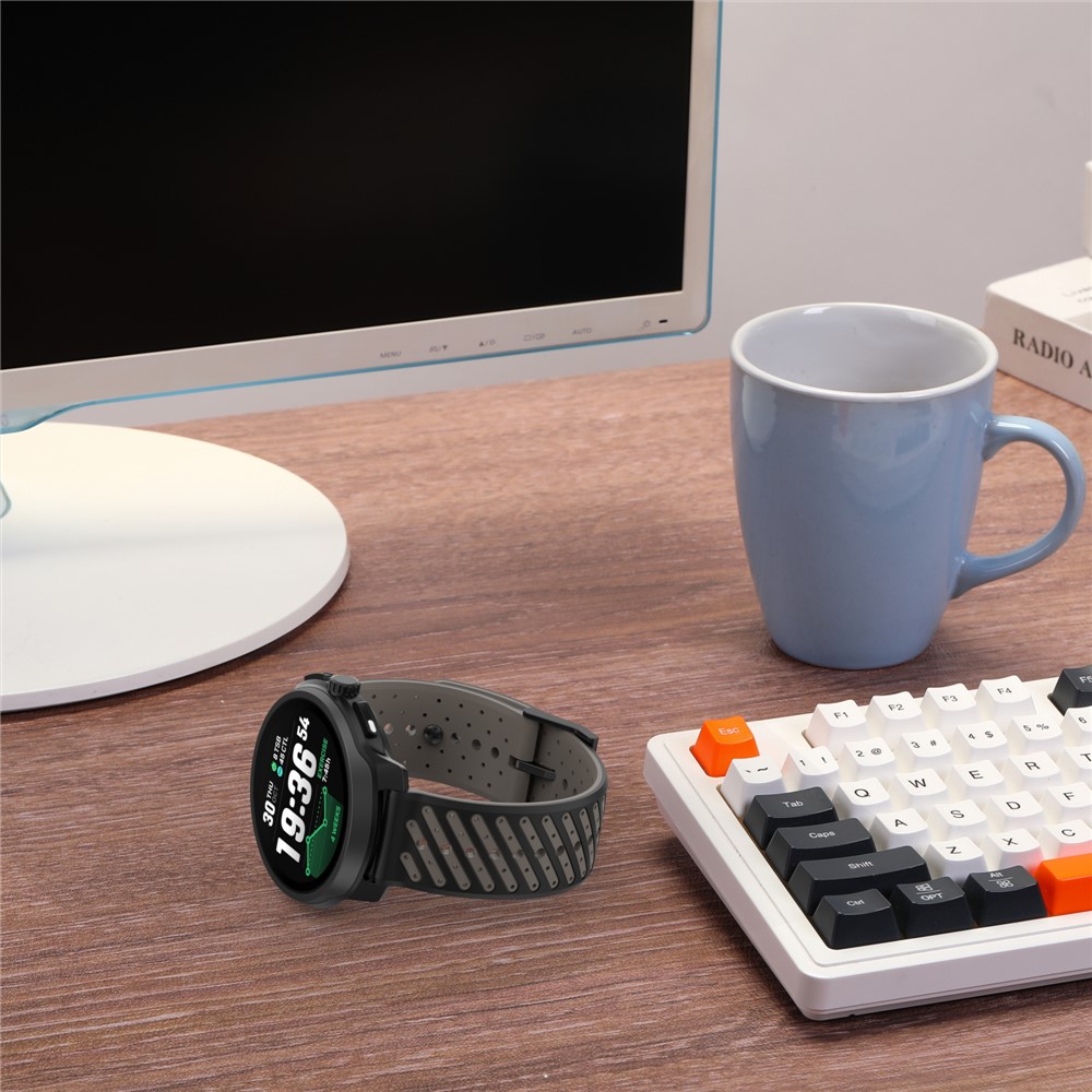  Klockarmband 22 mm Quick Release Silikon Brun