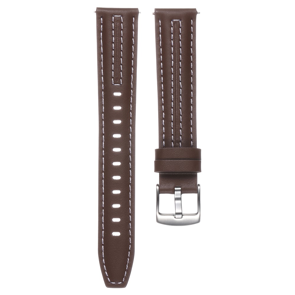  Klockarmband 18 mm Äkta Läder Mörk Brun