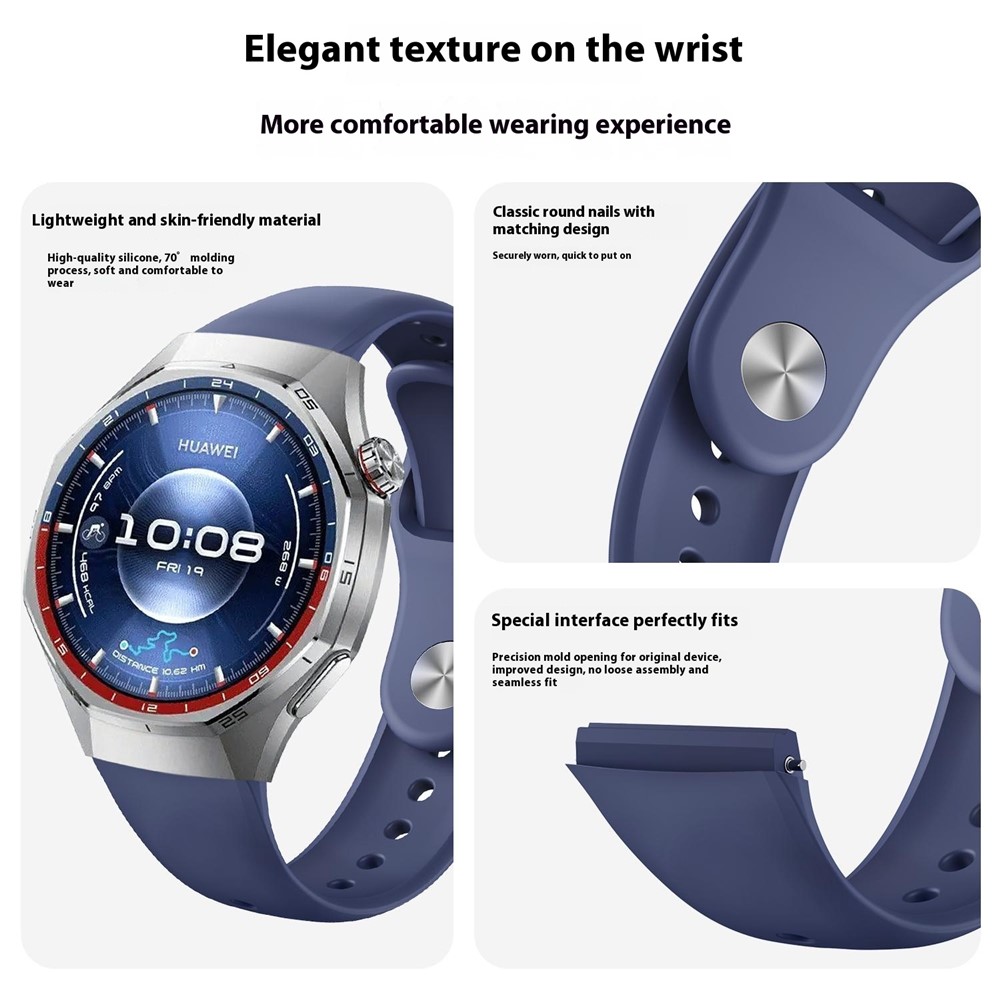 Huawei Watch GT 6 Pro 46 mm Armband Silikon Blå