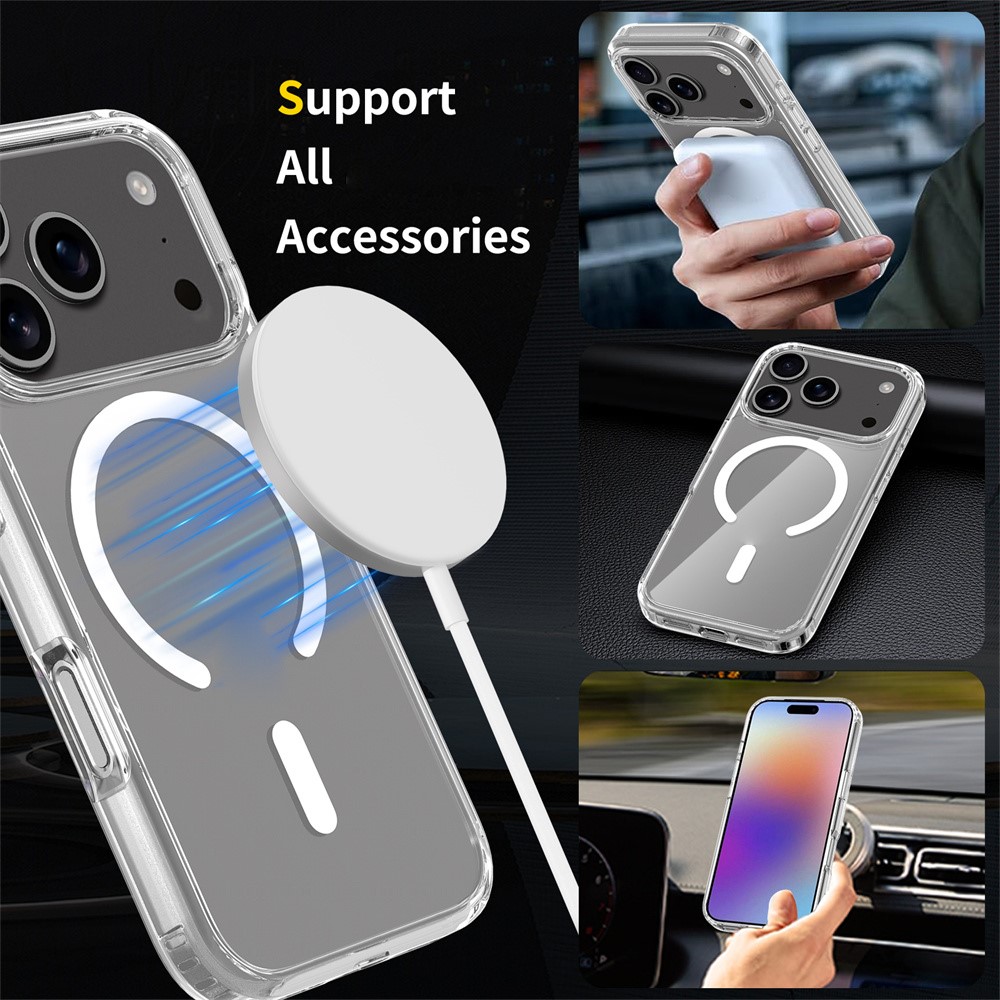  iPhone 18 Pro / 17 Pro Skal MagSafe TPU Transparent