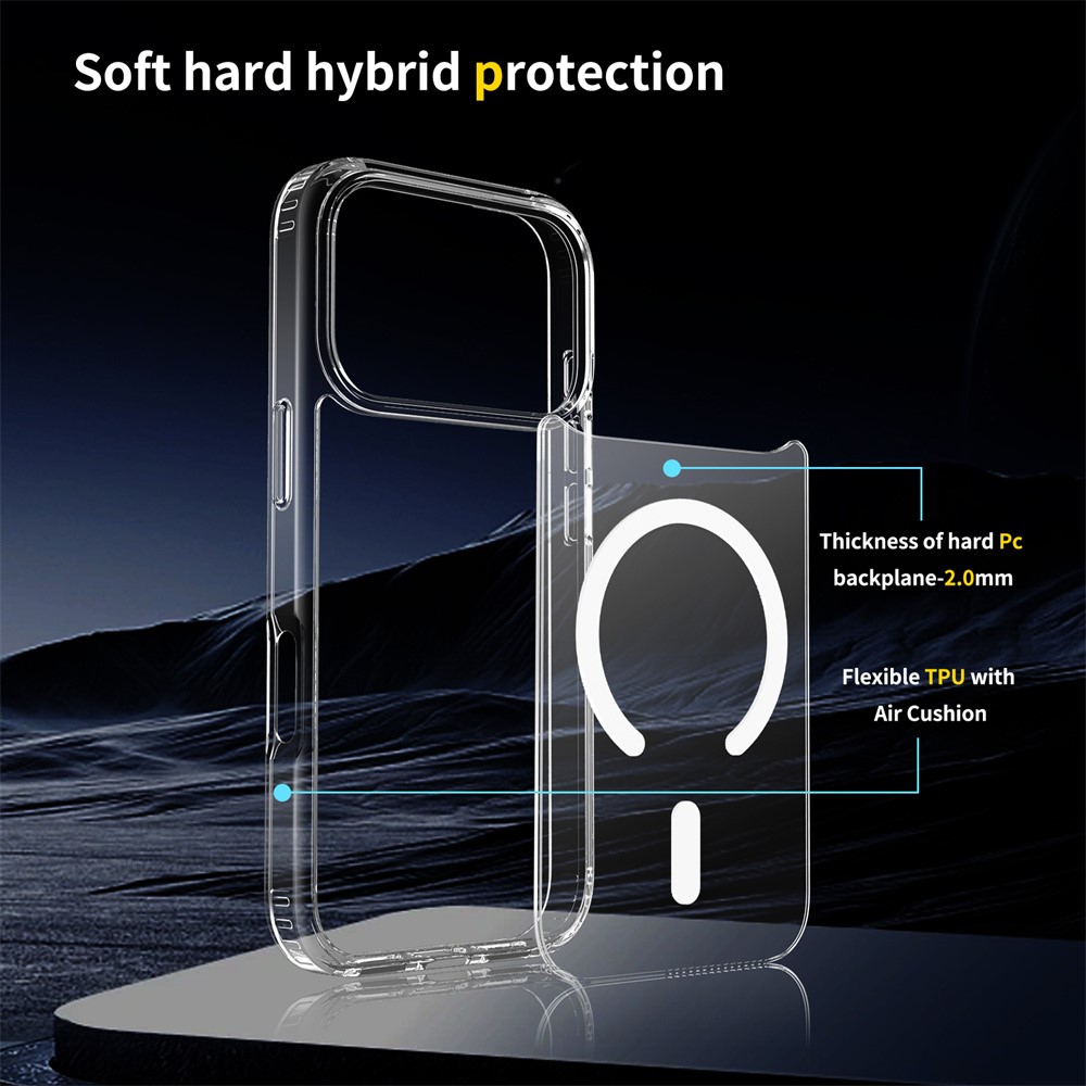  iPhone 18 Pro / 17 Pro Skal MagSafe TPU Transparent