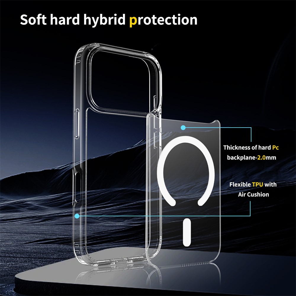  iPhone 18 Pro Max / 17 Pro Max Skal MagSafe TPU Transparent