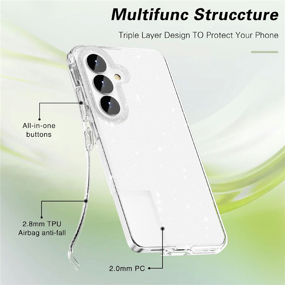  Samsung Galaxy S26 Plus Skal Glitter TPU Svart