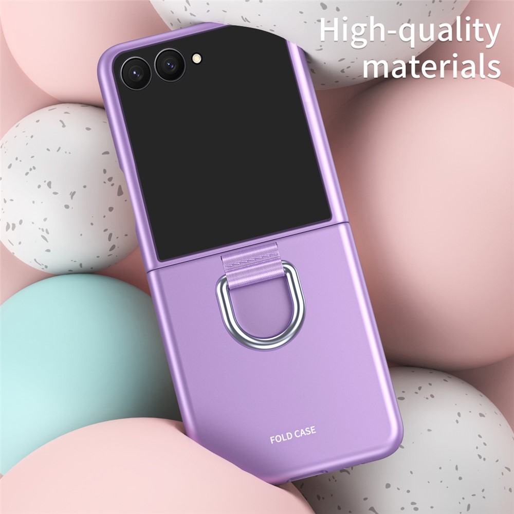  Samsung Galaxy Z Flip 8 Skal med Ringhållare Gummerad PC Rosa