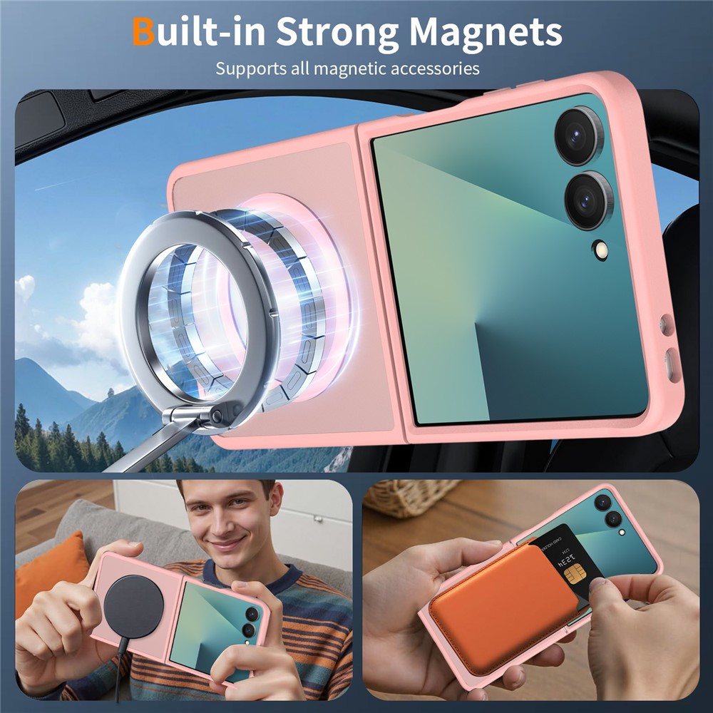  Samsung Galaxy Z Flip 8 Skal MagSafe TPU Rosa