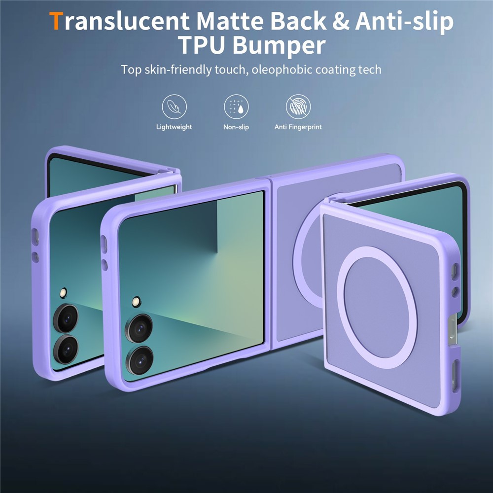  Samsung Galaxy Z Flip 8 Skal MagSafe TPU Lila