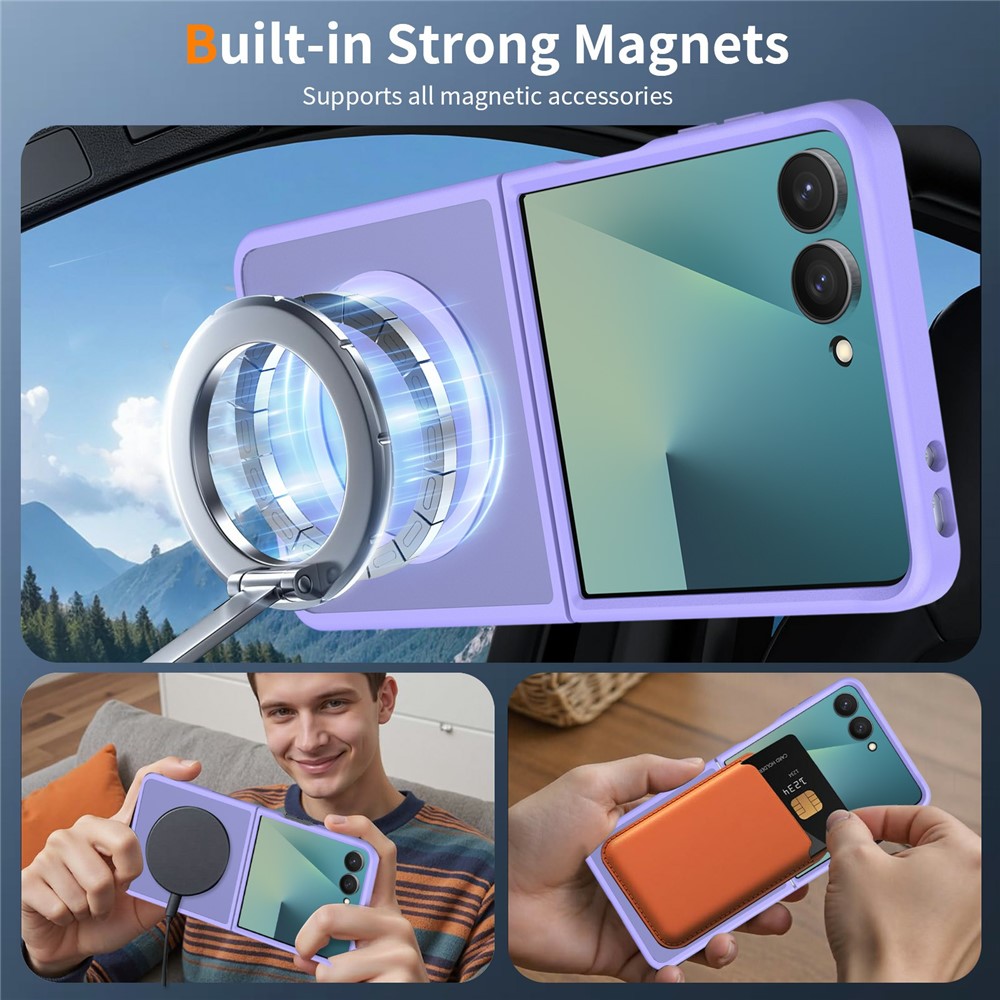  Samsung Galaxy Z Flip 8 Skal MagSafe TPU Lila