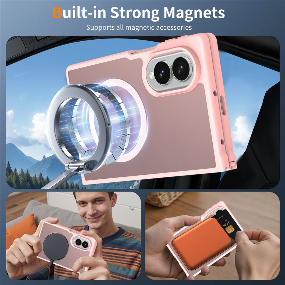  Samsung Galaxy Z Fold 8 Skal MagSafe TPU Rosa